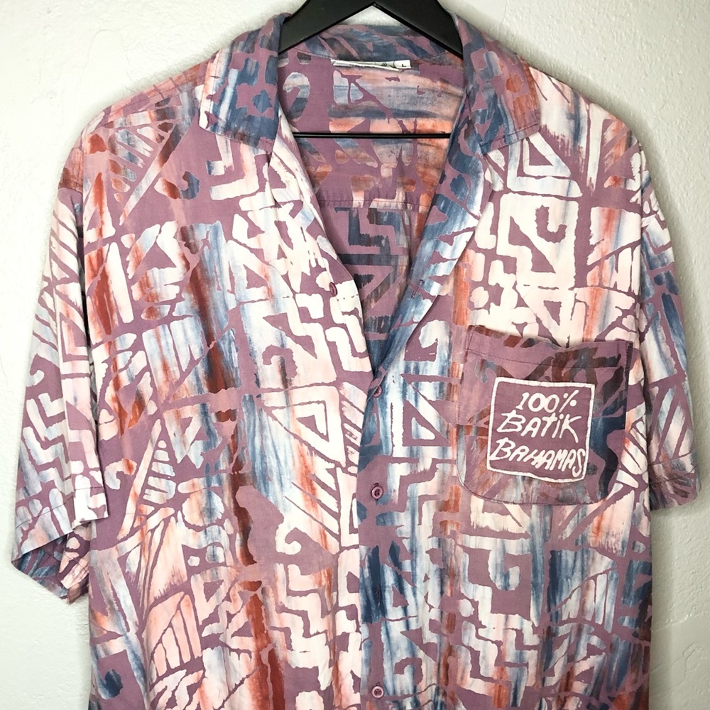 Debbie’s Bahamas tropical button down Cotton shirt